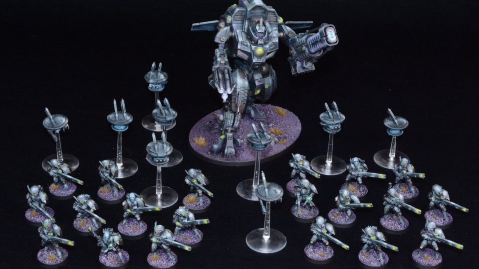 PAINTING SHOWCASE Huge Tau Empire Warhammer 40k Army 9th Edition